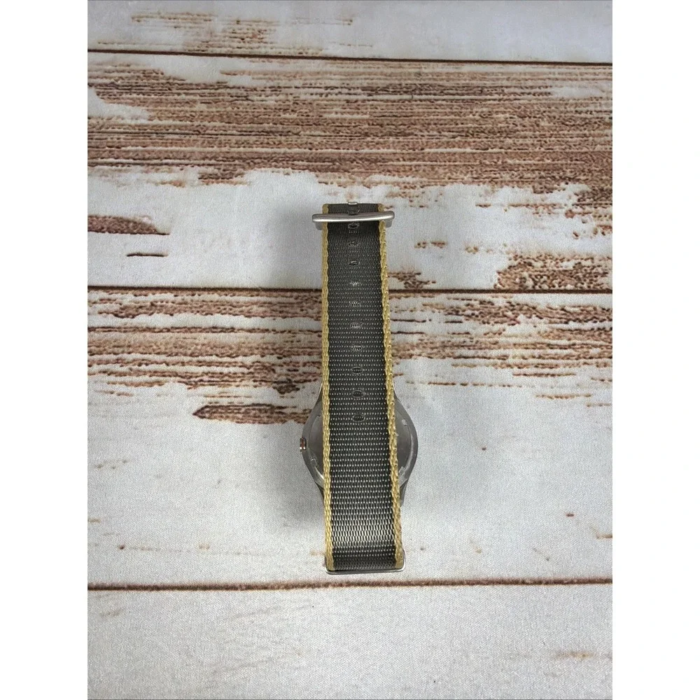 Nixon The Quad Mod Surf Watch Stainless Steel Green Black Nylon Band 100M AS-IS